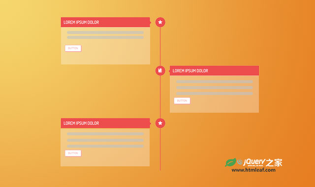纯CSS3响应式扁平风格垂直时间轴UI设计